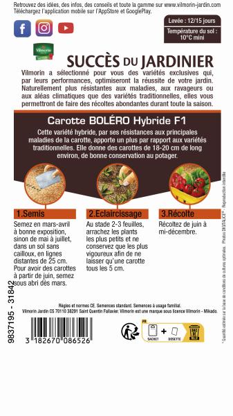 Potagères - Carotte Boléro HF1 - MEDIA_PACKAGING_VERSO